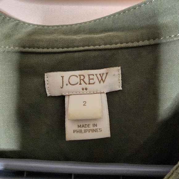 J.Crew cotton lyocell lightweight dress, sage green, khaki color - Picture 3 of 8